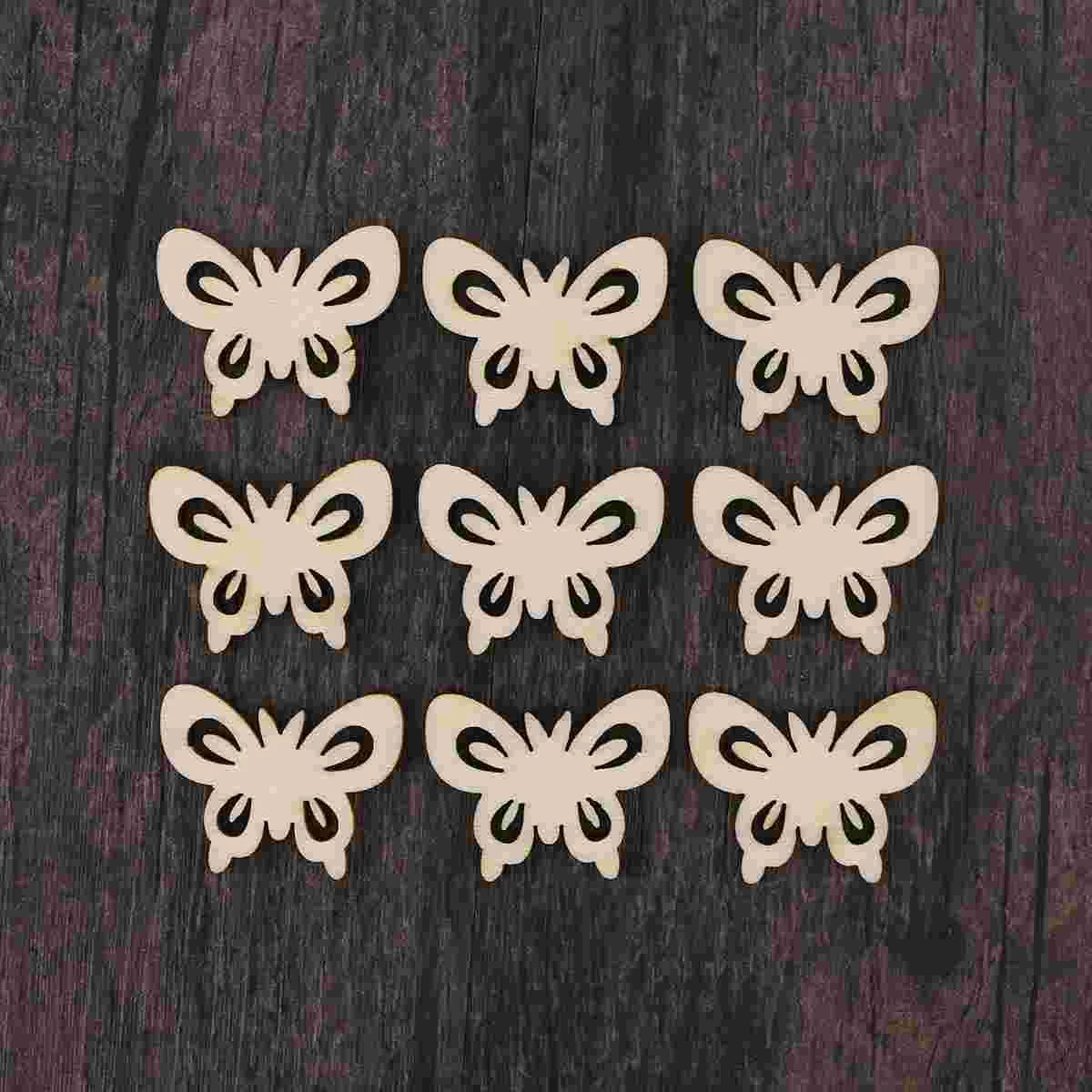 

Wooden Blank Wood Unfinished Piecescrafts Slices Hanging Chips Ornaments Cutouts Butterflies Signs Decor Ornament