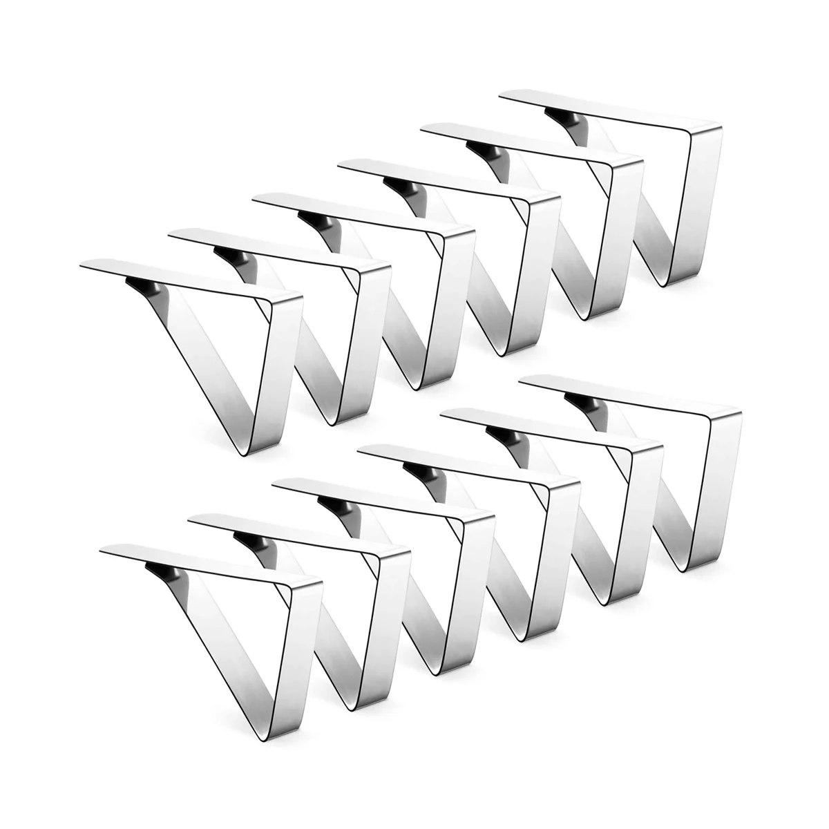 

50Pcs Map Table Holder Clip Stainless Steel Tablecloth Clips Cloth Cover Clamp Picnic Party Garden Supplies