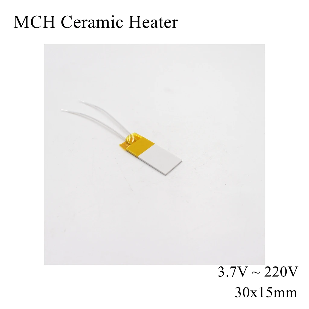 

30x15mm 5V 12V 110V 220V MCH Metal Ceramic Heater High Temperature Square Alumina Electric Heating Board Plate Band HTCC Dry