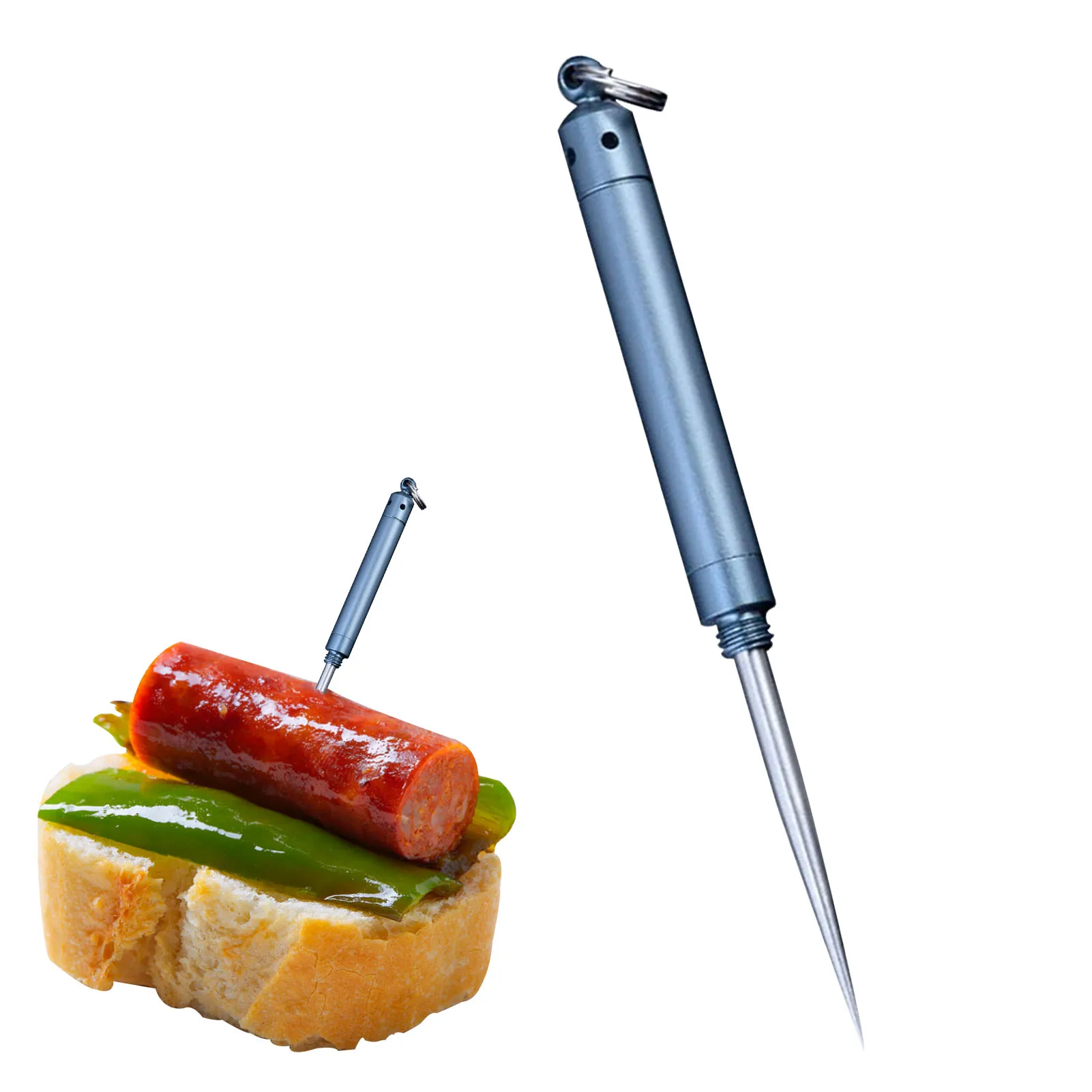

Reusable Metal Toothpicks Reusable Stainless Steel Tooth Pick Metal Toothpick Protective Holder For Picnic Camping Traveling