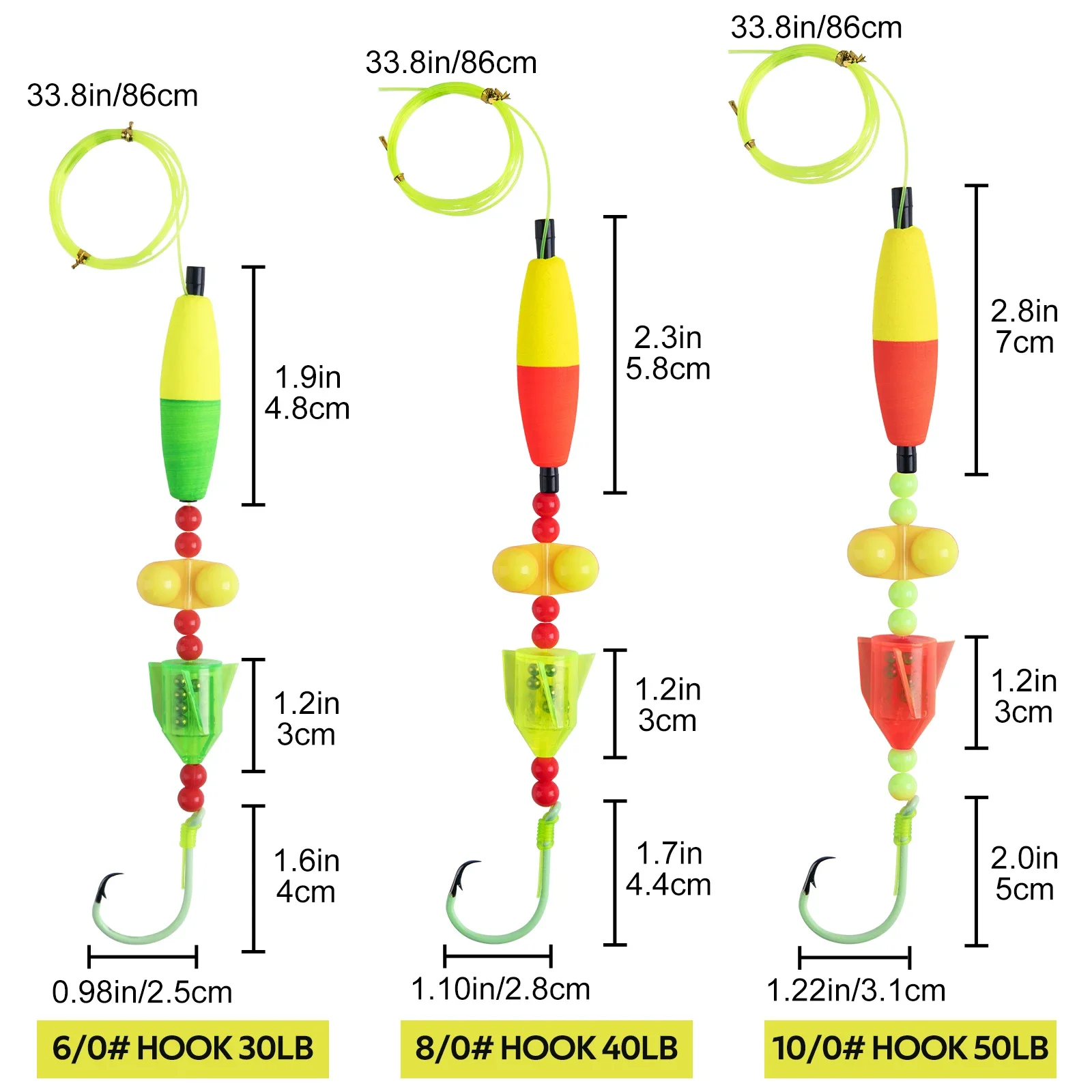 Unyle Fishing Rig 5 упаковок погремушки для сома с двойными бусинами-погремушками из