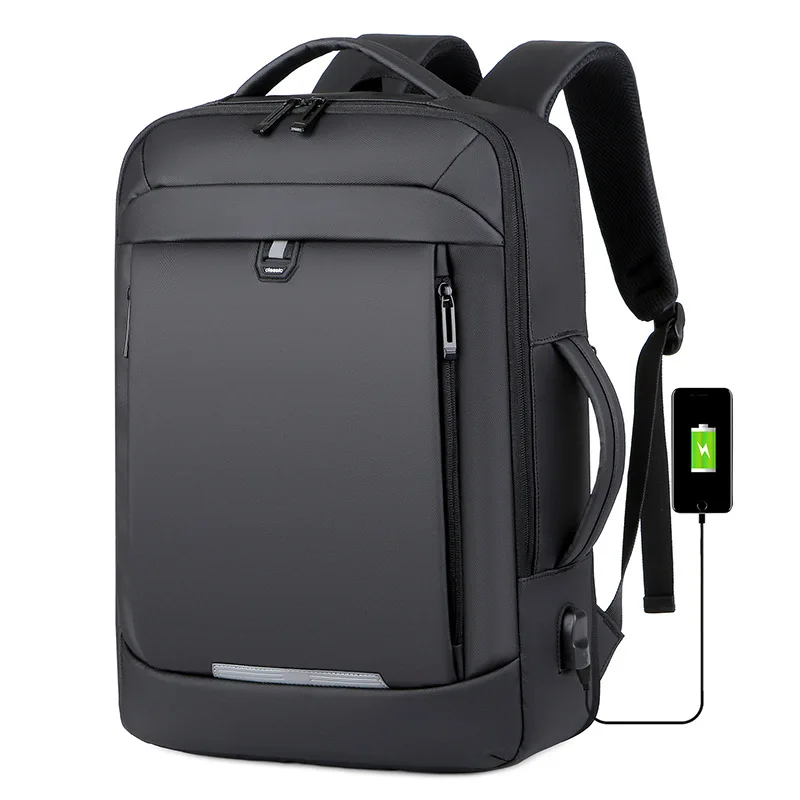 

Деловой водонепроницаемый рюкзак для ноутбука 17 дюймов, Мужская школьная сумка для учебников, расширяющийся многофункциональный портфель с USB-зарядкой