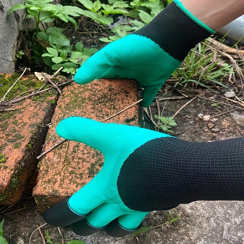 Садовые перчатки с когтями растениями травами и семенами 2 пары