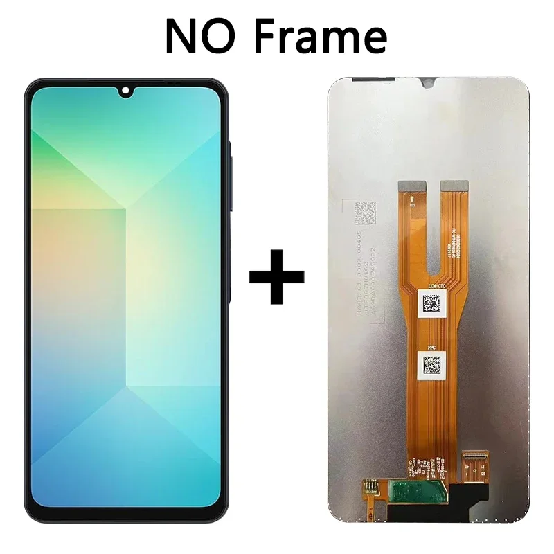 Фото Экран дисплея A06 с рамкой для Samsung A06 A065 SM-A065F SM-A065M Дисплей с цифровым преобразователем сенсорного экрана в сборе №4