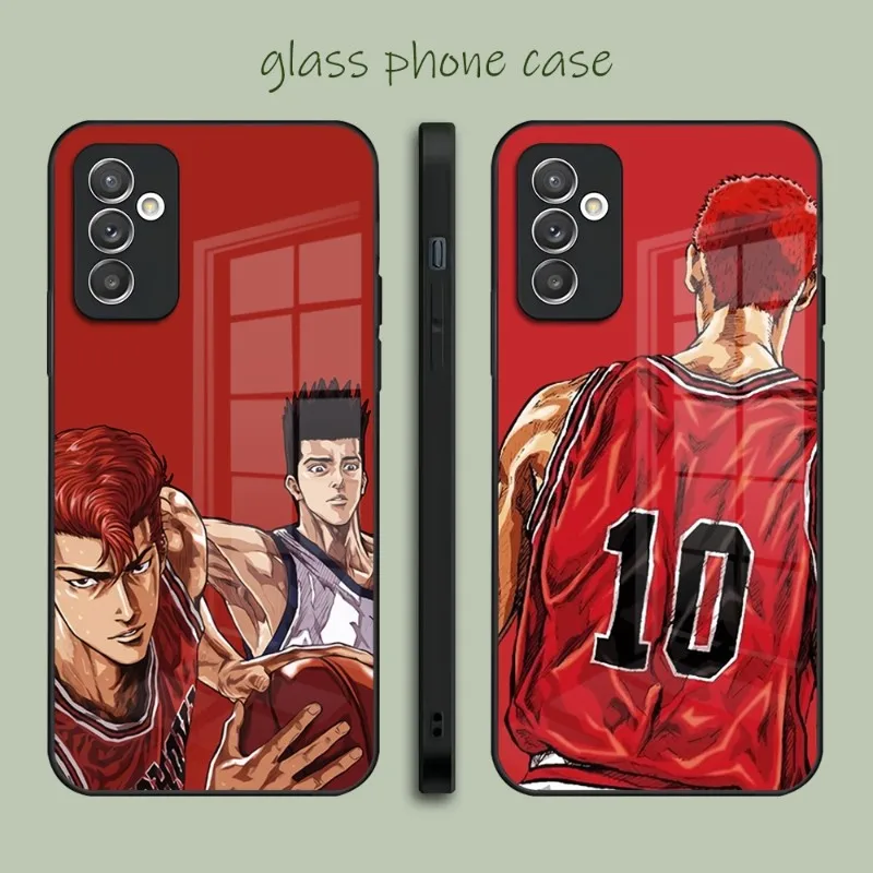 

Anime Slam Dunk Phone Case Tempered Glass For Samsung A51 A22 A52 A12 A32 A42 S22 S21FE S20 Ultra Note 20 10 Pro Plus Cover