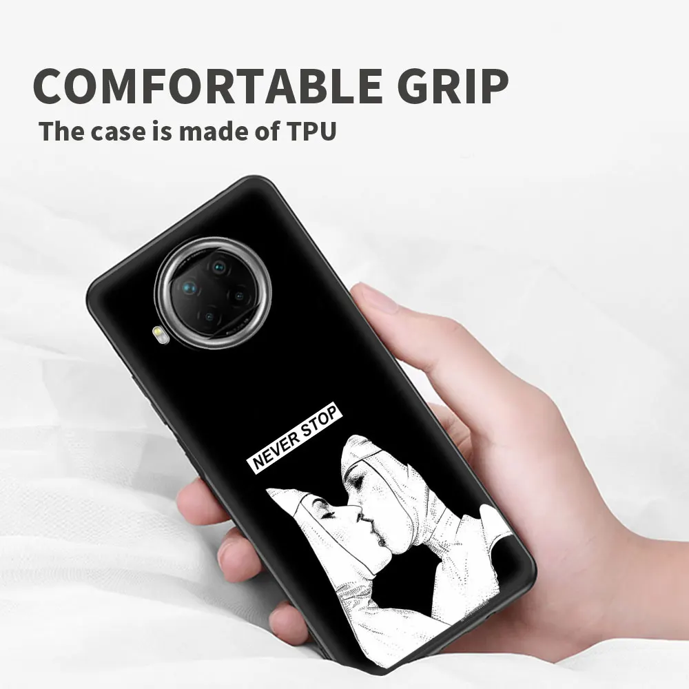 sister style nun sexy girl for xiaomi redmi note 9s 11pro 8 10 black mobile phones case 9 k40 9c nfc 8t 7 9a soft celular cover free global shipping
