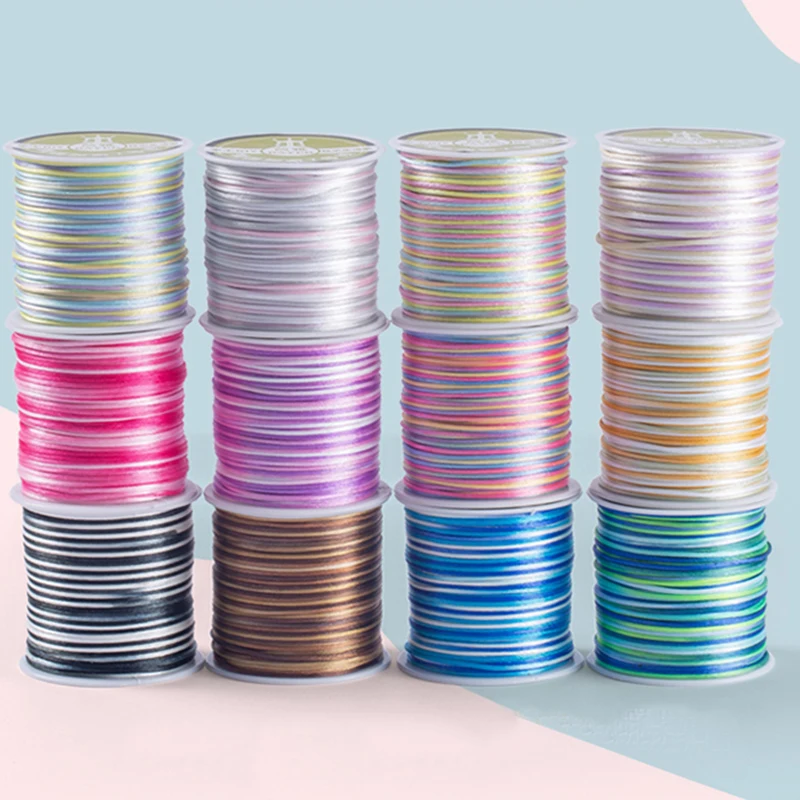 Нейлоновый шнур с резьбой 1 5 мм плетеный для макраме изготовления браслетов и