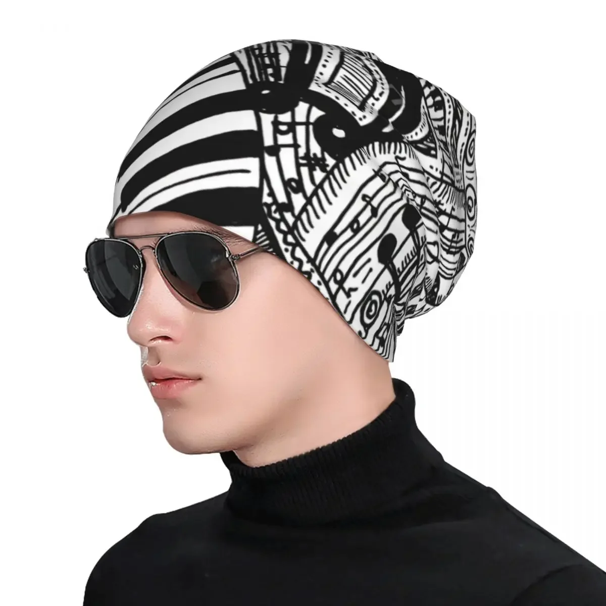 Классическая Шапка каракули с клавиатурой пианино Мужская Уличная тонкая шапка