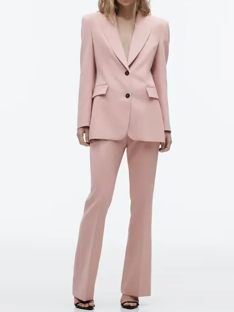 

Kumsvag 2023 Women Spring Pant Suits 2 pieces sets Casual Solid Slim Blazers Coats and Trousers Female Elegant OL Suit Clothing