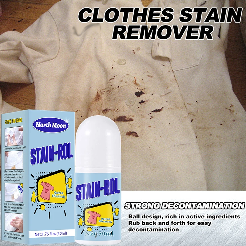

50ML Stain Remover-Roll Bead Multi-purpose Clothes Cleaner Decontamination