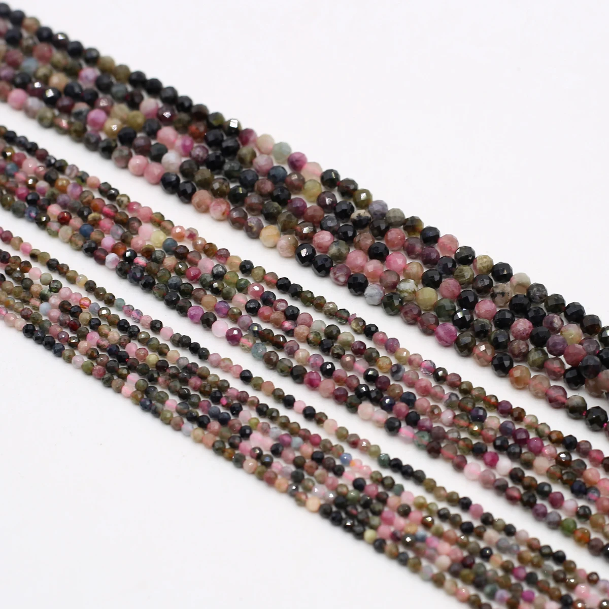 

Natural Tourmalines Small Beads Faceted Stone Loose Spacer Beaded for Making DIY Jewerly Necklace Bracelet Accessories