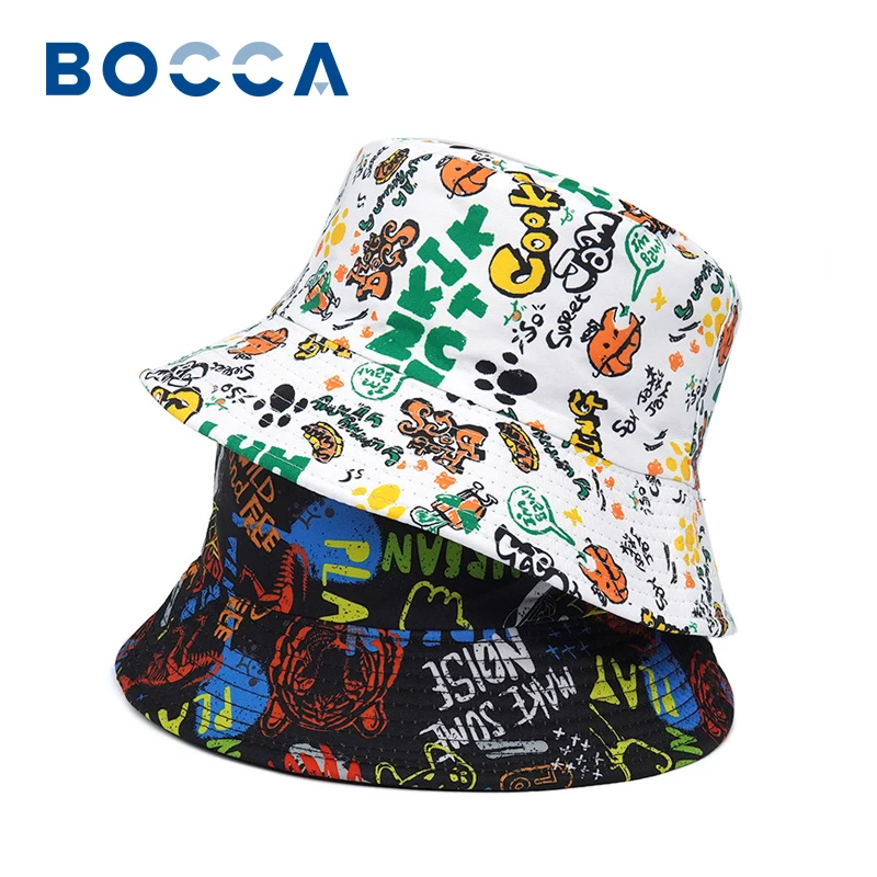 

Панама с граффити, двусторонняя, летняя, осенняя