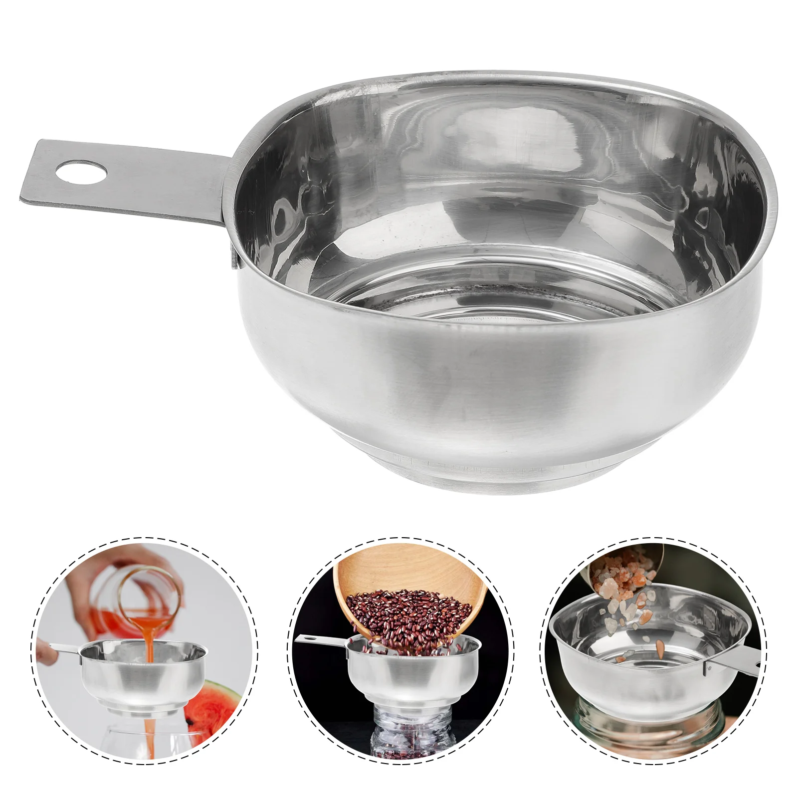 

Funnel Canning Kitchen Funnels Steel Stainless Widemouth Cooking Metaloil Bottles Filling Strainer Jam Supplies Liquidutensil