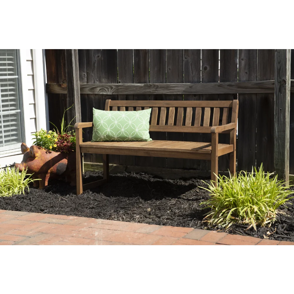 

Linon Catalan Indoor/Outdoor Bench, 17" Seat Height, Acorn Brown Finishreclining outdoor chair