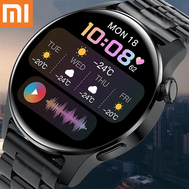

XIAOMI For HUAWEI Smart Watch Men Waterproof Sport Fitness Tracker Weather Display Bluetooth Call Smartwatch For Android IOS