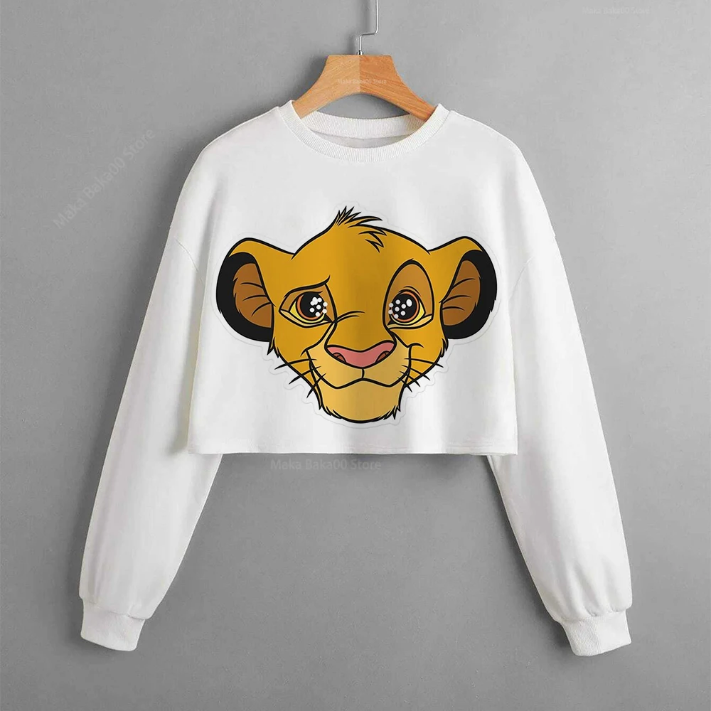 

New autumn and winter Disney Lion King Simba children's clothing printing girls short sweater comfortable and cute girls