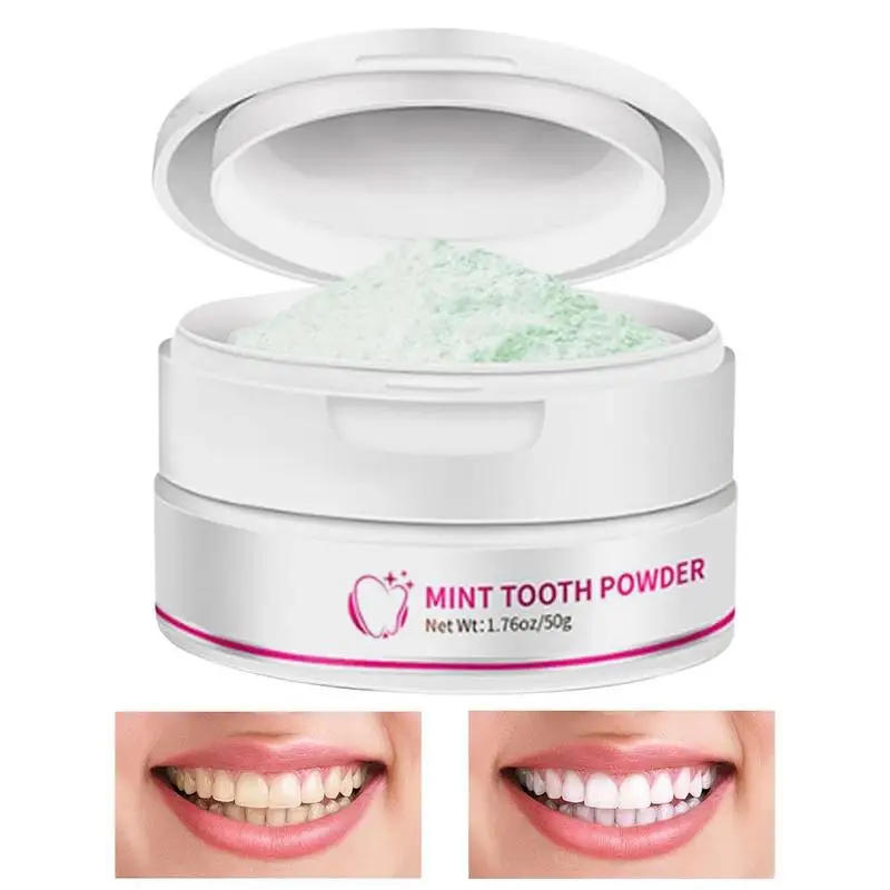 

1.76 oz Tooth Powder Toothpaste Breath Oral Hygiene durable Teeth Stain Remover Whitener Powder for No Sensitivity Food Stains