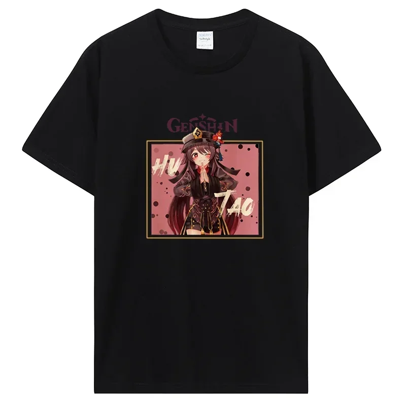 Genshin Impact Printed T Shirt Women Xiao Kazuha Hu Tao Graphics T-shirt Funny Game Clothes Anime Cartoon Streetwear Top