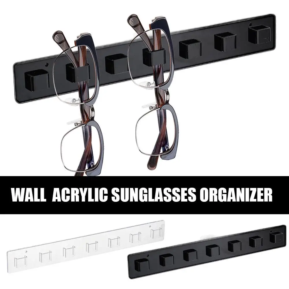 

New Wall Mounted Acrylic Sunglasses Organizer Storage Hanging Jewelry Eyewear Eyeglasses Holder Shelf Rack Display K9Y1