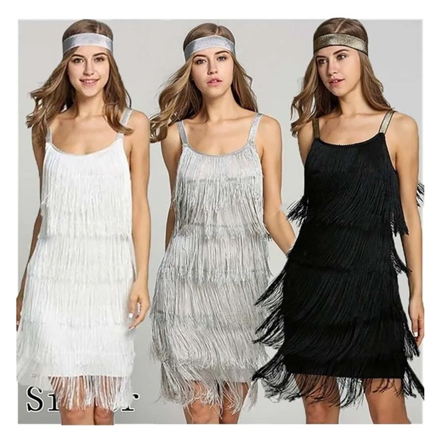 Женская Коктейльная юбка-трапеция с бахромой в стиле 1920-х годов |