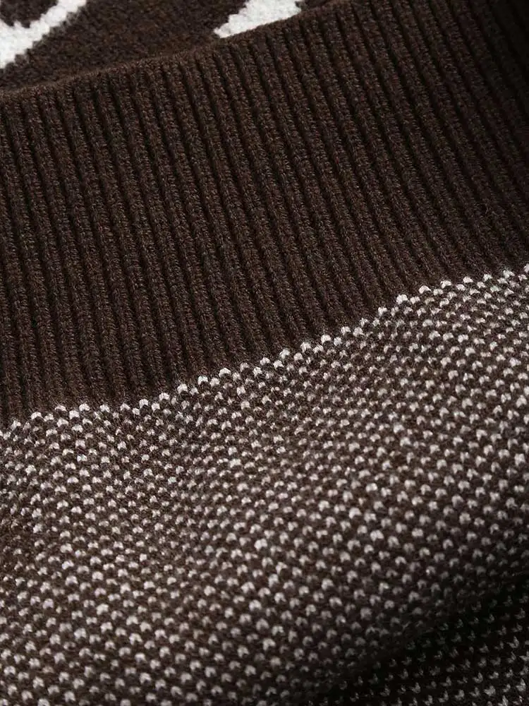 ZAFUL Sweater Vest for Men Letter Cricket Sleeveless Sweater Autumn Winter V-Neck Streetwear Unisex Pullover Vest for Matching