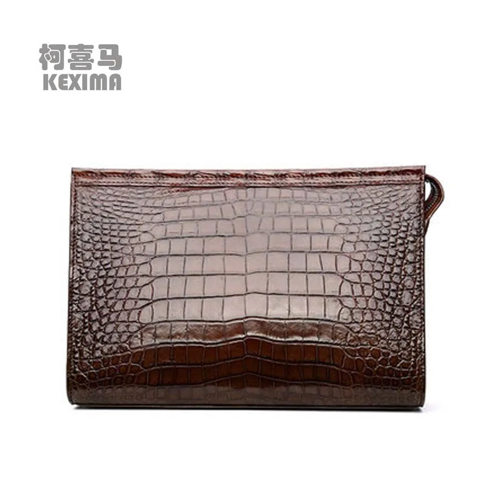 

KEXIMA hanlante crocodile handbags male clutch bag business large capacity Cross section men Hand caught bag