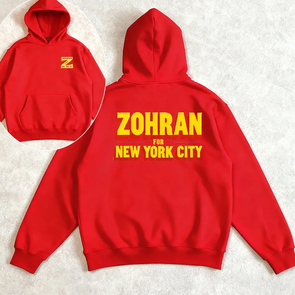 Фото ZOHRAN FOR NEW YORK CITY Толстовка с длинным рукавом NYC's First Muslim Mayor Vote Zohran Rank Zohran Progressive Democrats Мужская одежда №3