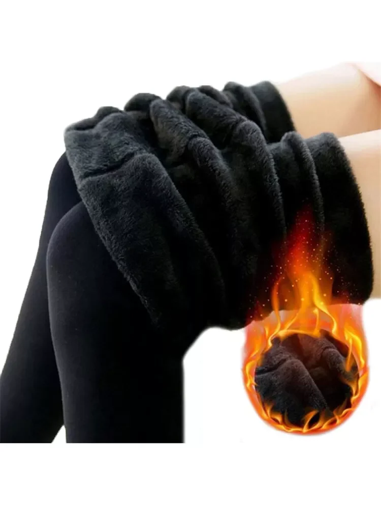 Winter Leggings Knitting Velvet Casual Legging New High Elastic Thicken Lady's Warm Black Pants Skinny Pants For Women Leggi