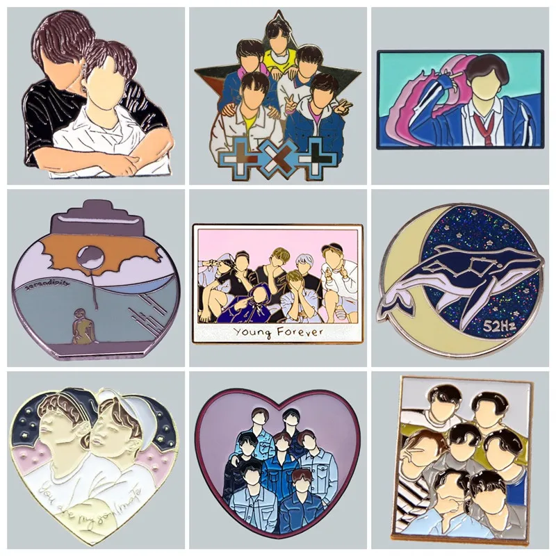 

K-POP Rap Monster JIN SUGA J-HOPE JIMIN Enamel Brooch Pin Brooches Lapel Pins Alloy Metal Badge Exquisite Denim Jacket Jewelry