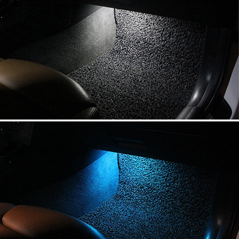 2 шт. салон автомобиля светодиодная лампа для ног окружающий свет атмосферная BMW