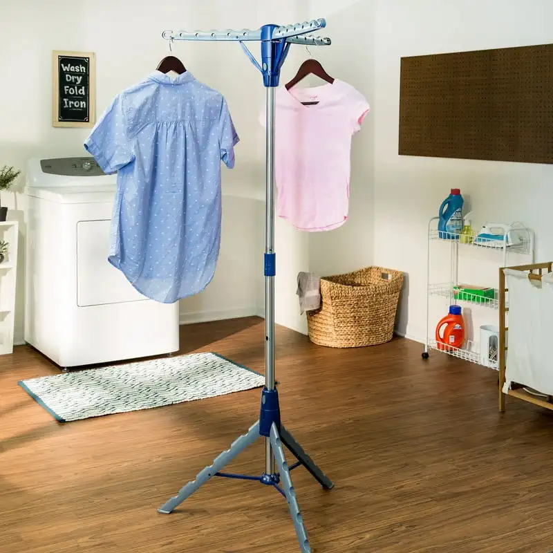 

Can Do Collapsible Tripod Clothes Drying Rack, Blue