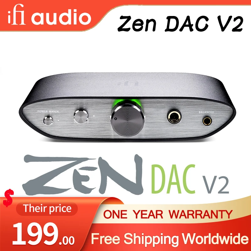 

Настольный сбалансированный USB-декодер iFi Zen DAC V2, усилитель для наушников USB 3,0 RCA PC Hifi, профессиональное аудио, музыка