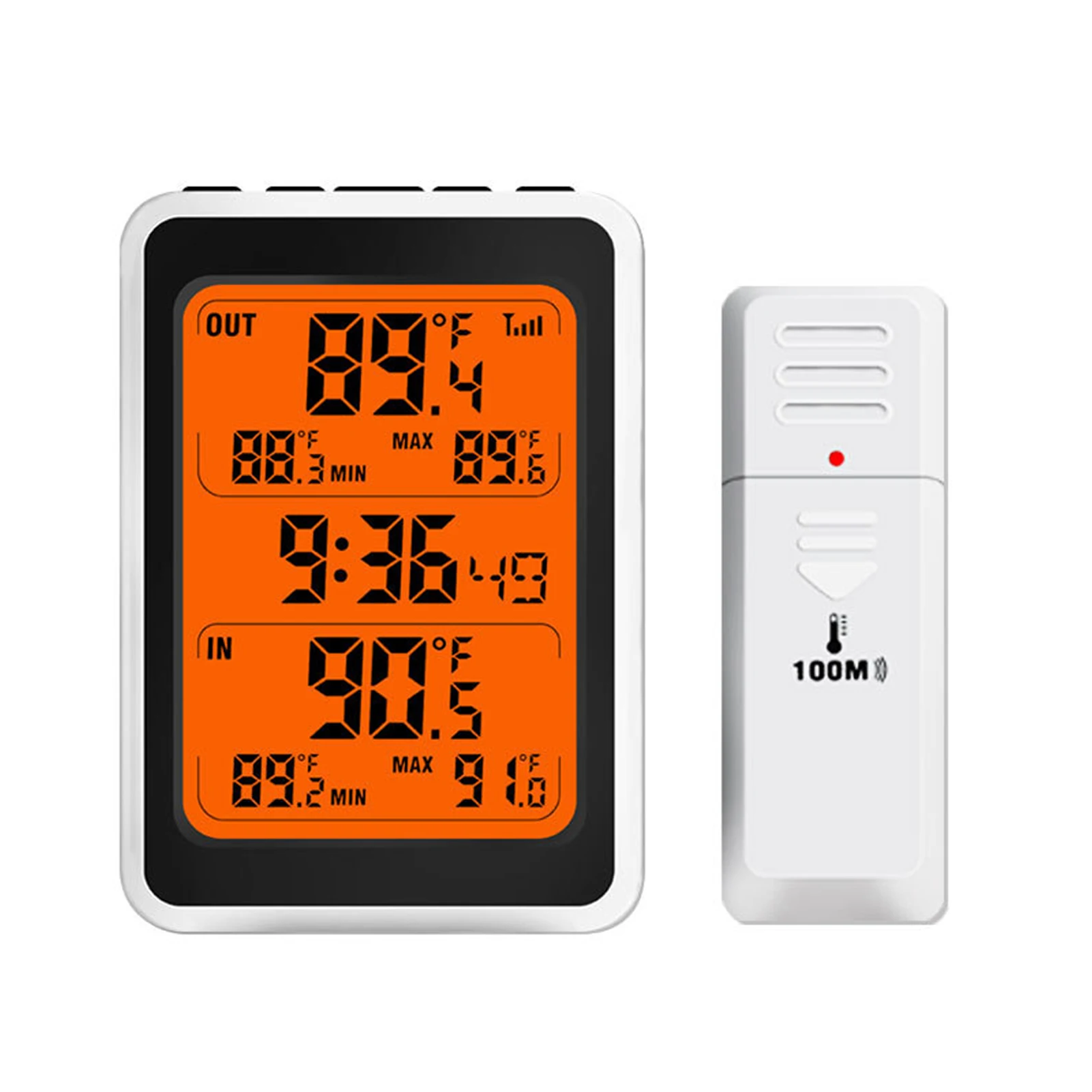 

Indoor Outdoor Office Accurate Digital Thermometer Monitor Temperature Wireless Alarm Clock Home Desktop LCD Display Bedroom