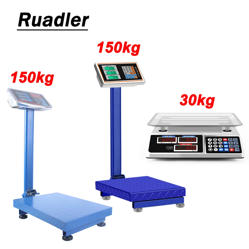 30kg / 150KG 220V Digital Display Electronic Heavy Scales Electronic Platform Scale Express Scales Free Shipping