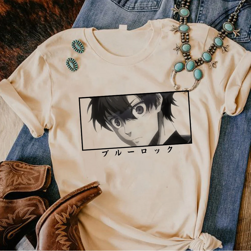 

Blue Lock t-shirts women Y2K summer funny tshirt female comic Japanese manga clothing