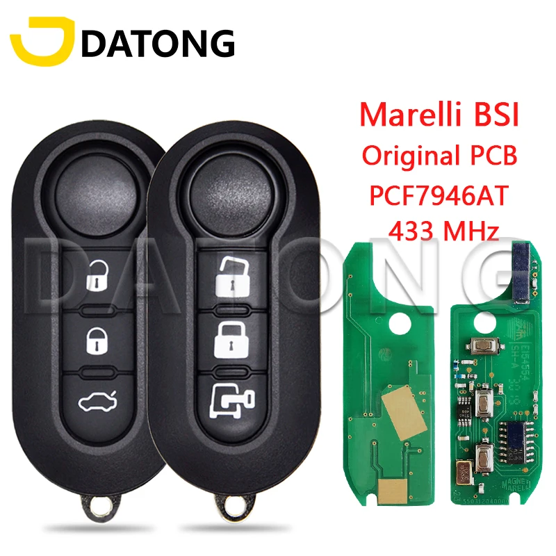 

Datong World Car Remote Control Key For Fiat 500L MPV Ducato Citroen Jumper Peugeot Boxer RX2TRF198 Marelli BSI PCF7946AT 433MHz