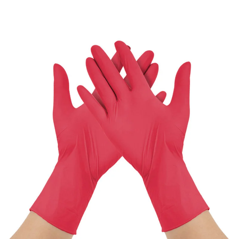 

Nitrile Gloves 100PCS Disposable Pink Powder Free Allergy Free Gloves Synthetic Work Safety Gloves for Dishwashing Beauty Tatoo