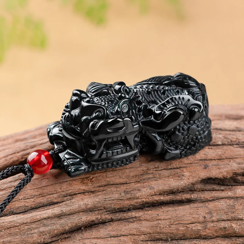

Mai Chuang/ Hand Carved/ Mo Cui Jade Ru Yi Pi Xiu Necklace Pendant Fashion Elegant Personality Jewelry Men Women Couple Gift