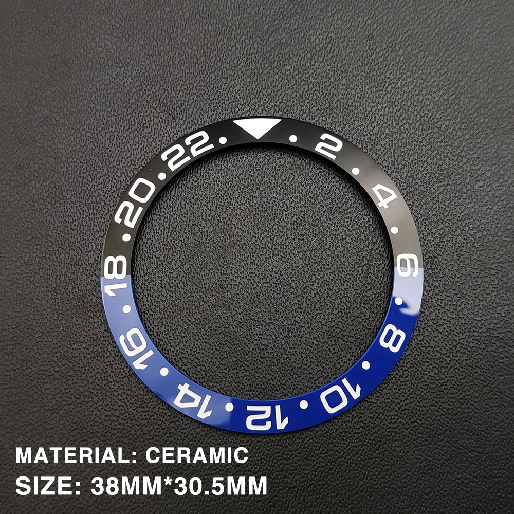 Модификация часов 38 мм Рамка высокое качество керамика популярный GMT двухцветная