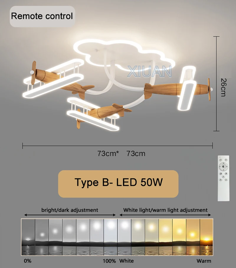 

Люстра самолет XIUAN 220В