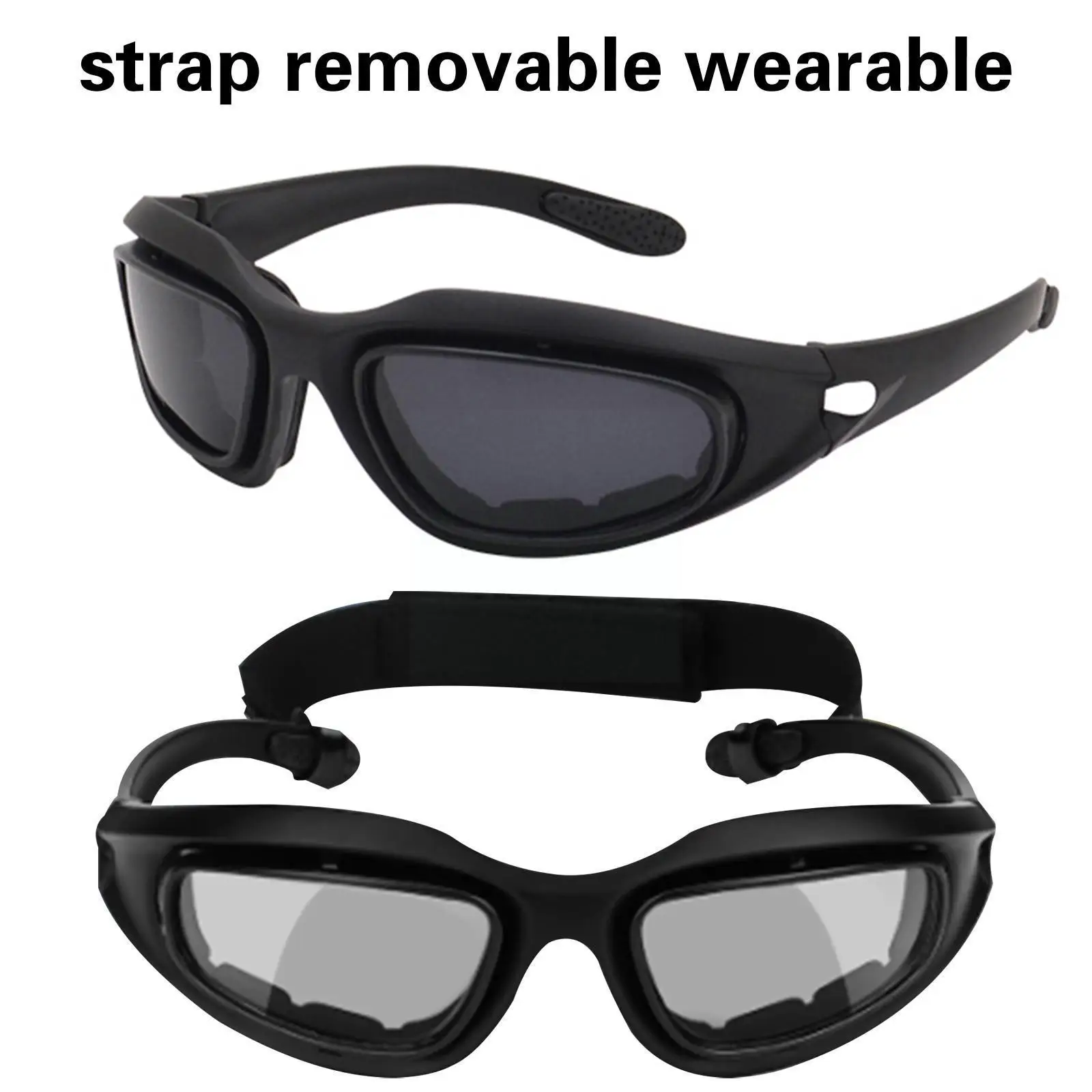 

Motorcycle Glasses Polarized Sunglasses For Shooting Eye Protection Windproof Moto Goggles UV400 Antifog clear Lens S1R0