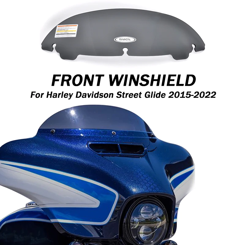 

2014-2023 для Harley-Davidson Big Glide Flagship Glide передний спойлер для лобового стекла дымчато-серый закаленный противотуманный ПК