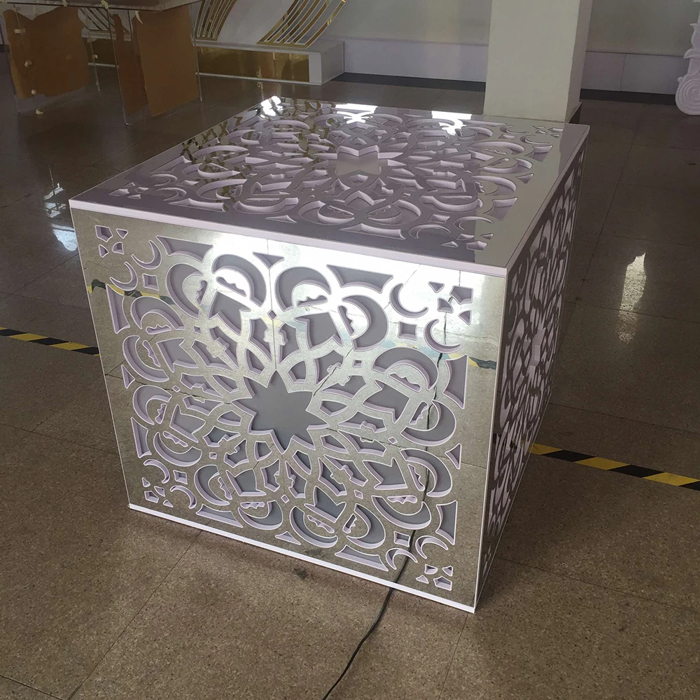 Скидка квадратный серебряный стол для торта столы свадебной вечеринки банкета