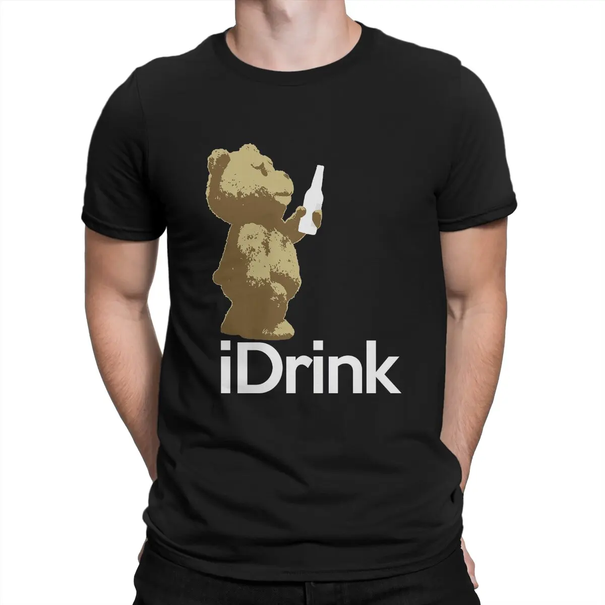 

Men's T-Shirts I Drink Ted Novelty Cotton Tee Shirt Short Sleeve Teddy Bear Ted T Shirt O Neck Clothing New Arrival