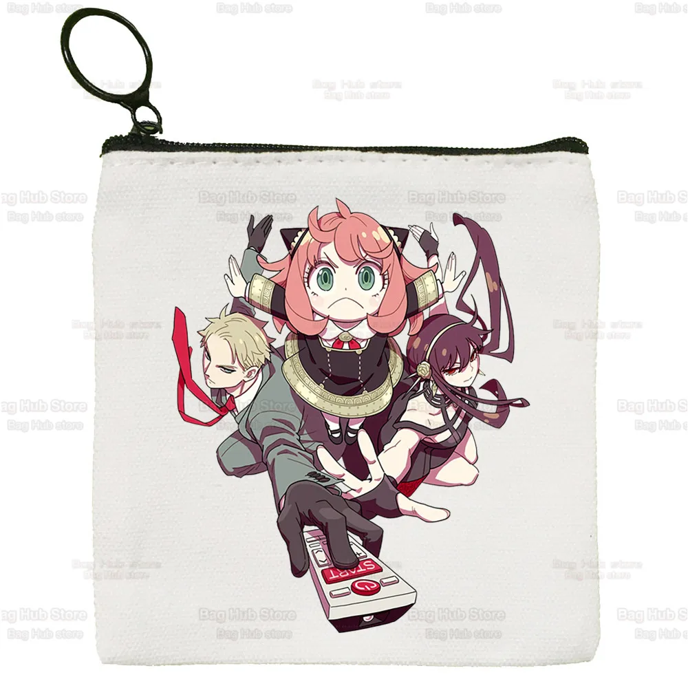 Spy X FAMILY Anime Canvas Coin Purse Yor Anya Coin Purse Canvas Bag Yor Forger Small Wallet Zipper Yor Briar Key Bag Hand Gift