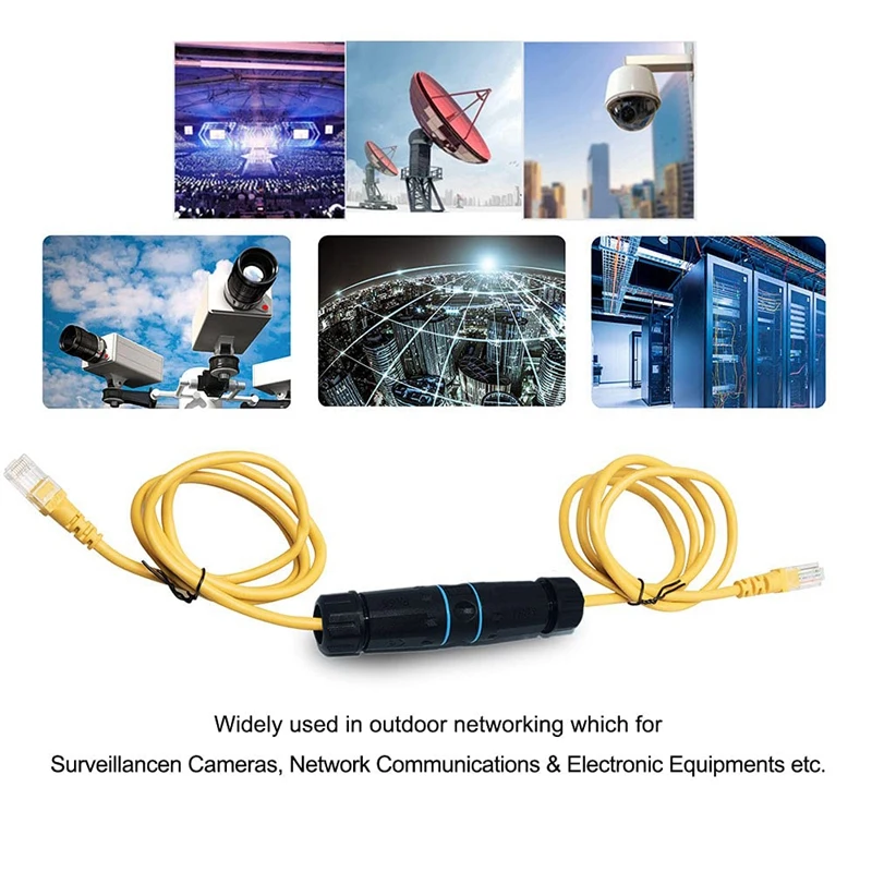 5 шт. разъемы RJ45 IP68 водонепроницаемые экранированные (STP) Cat6 кабеля Ethernet LAN