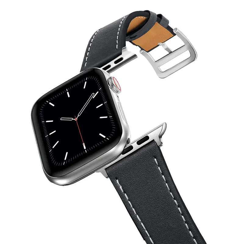 

Strap For Apple Watch band 40mm 41mm 44mm 42mm 38mm 45mm Business Leather Bracelet iWatch 7 6 SE 5 4 3 Smartwatch Accessories