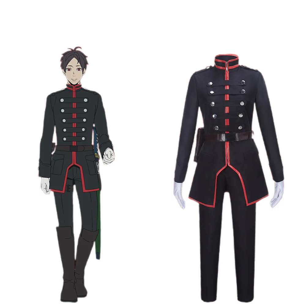 

Anime MARS RED Kurusu Shutaro Outfit Halloween Carnival Party Men Uniform Black Suit