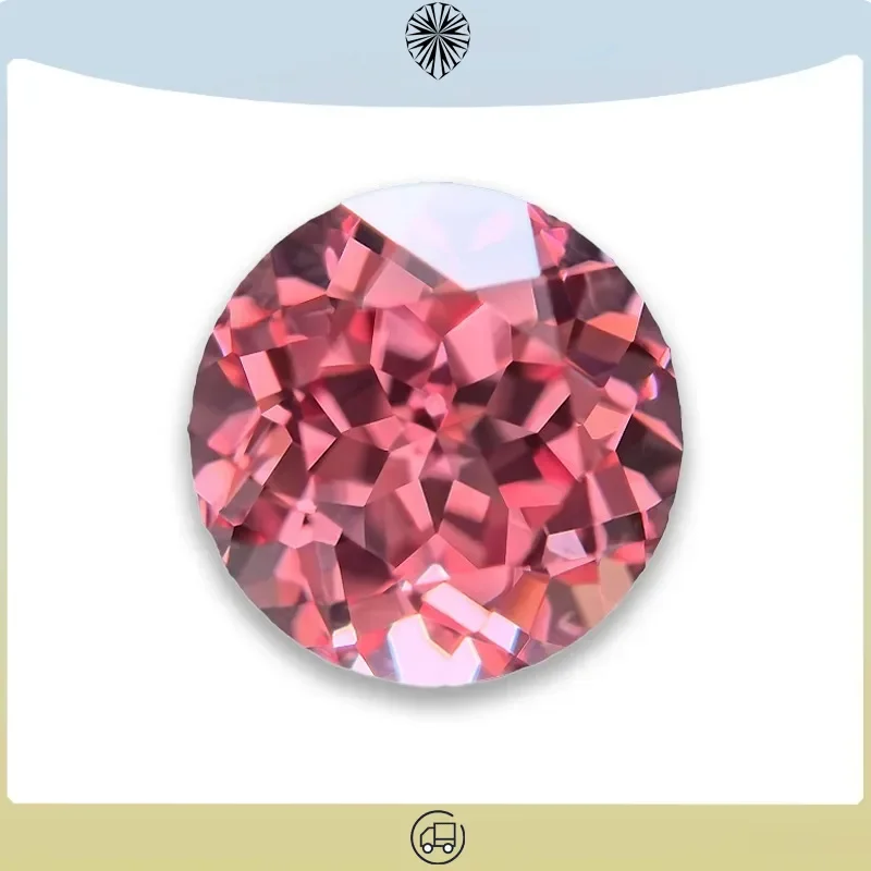 Выращенная в лаборатории Padparadscha розовый цвет лотоса круглая форма подвески