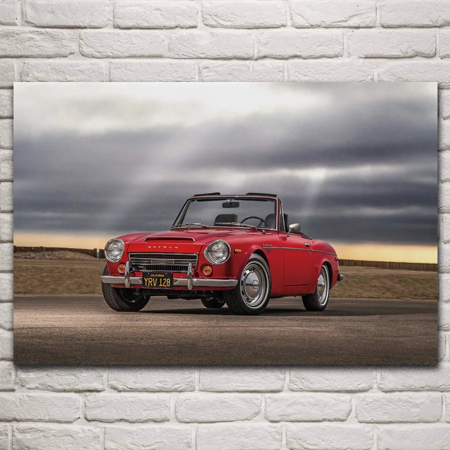 

red srl311 sports cars retro cars vehicle fan art living room home art decoration wood frame fabric posters KR573